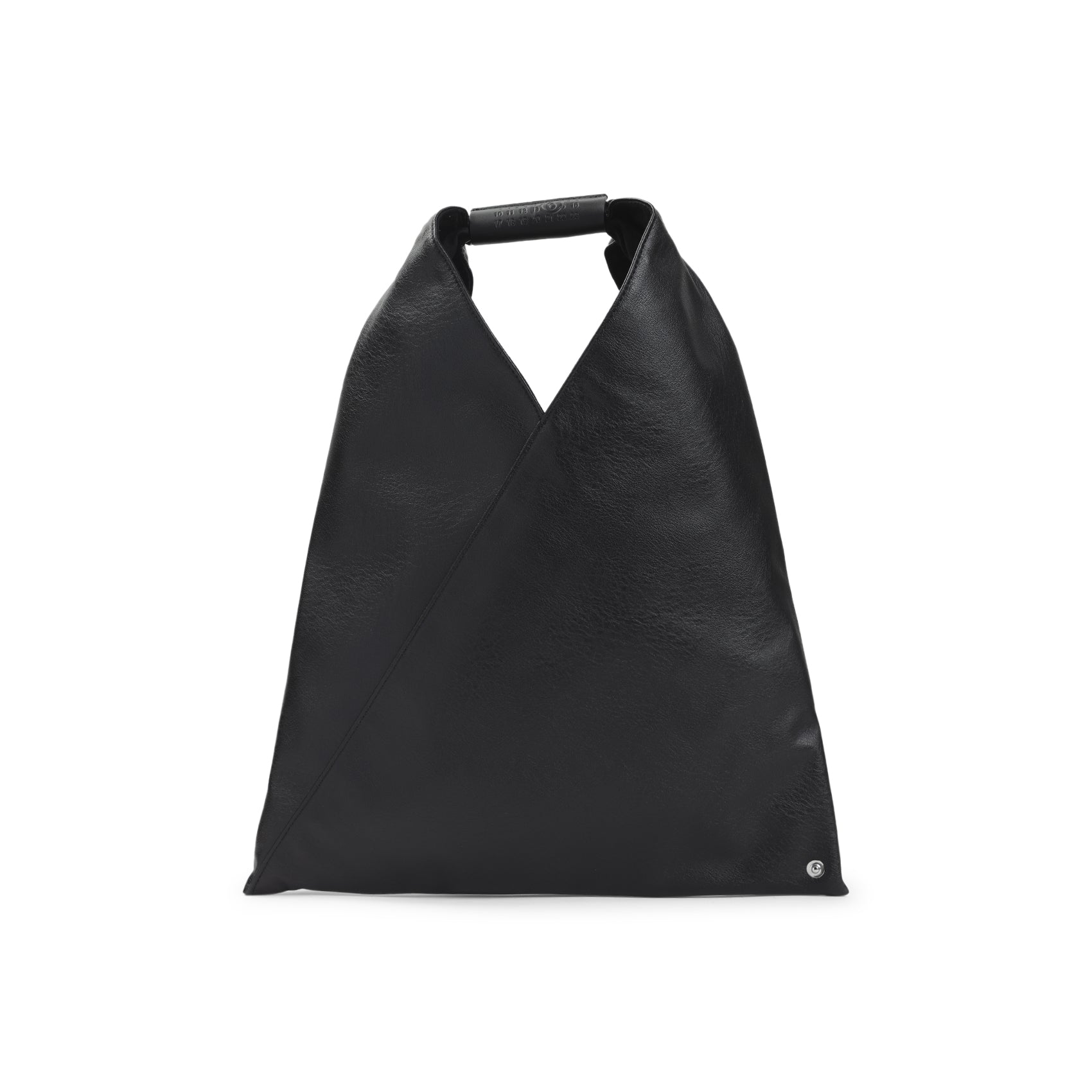 Small Japanese Handbag Black Polyurethane Bag