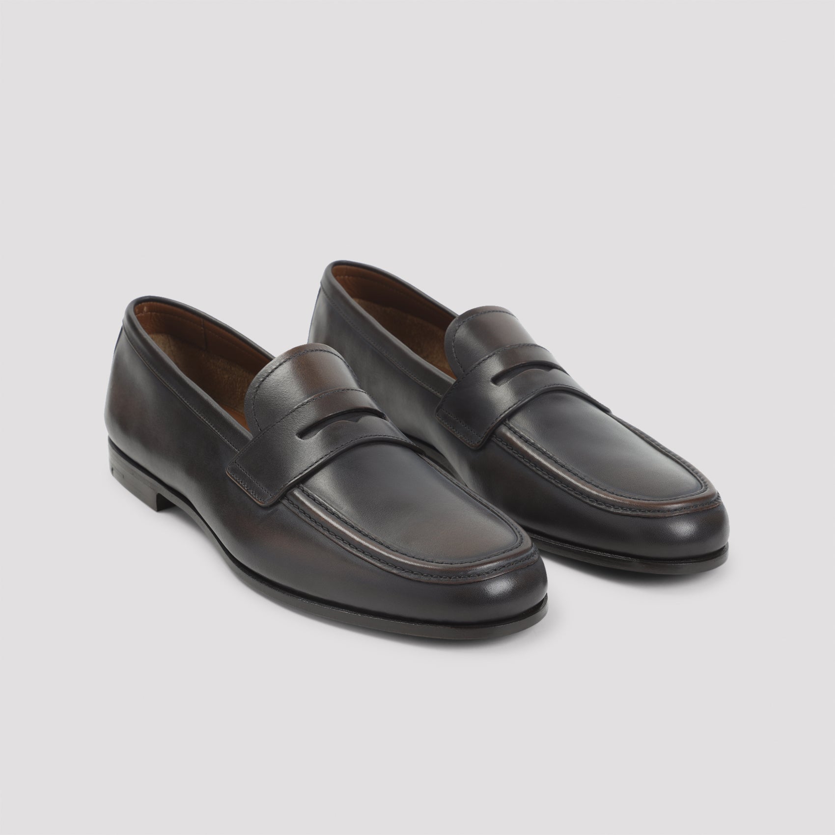 Rother Loafers Brown Calf Leather Shoe