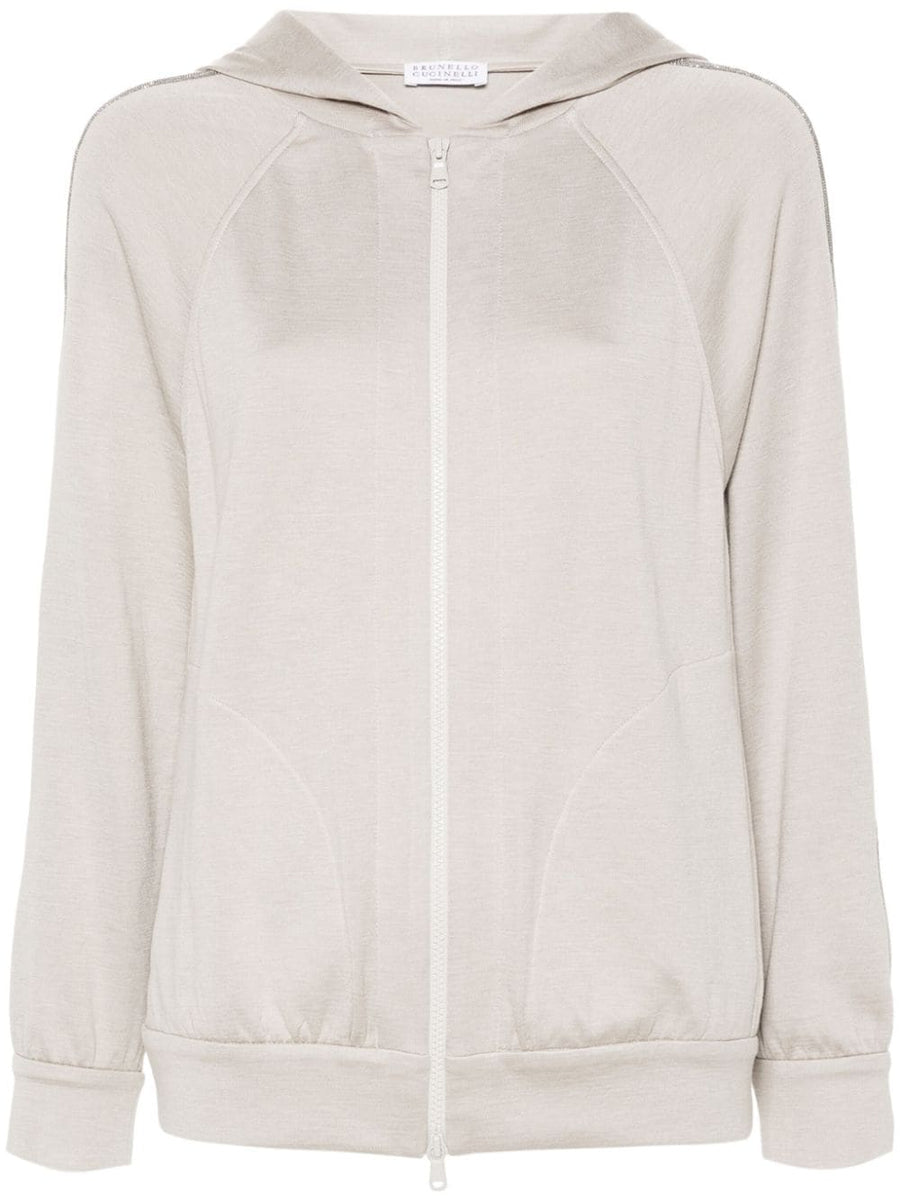 Brunello Cucinelli Cotton 67% hoodie in taupe