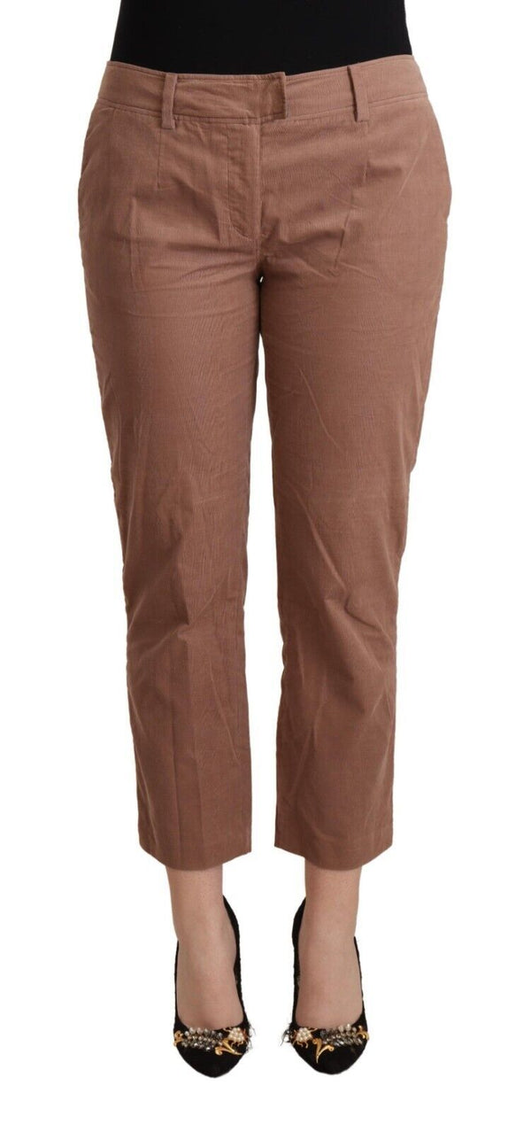 Costume National 100% Cotton trousers in brown