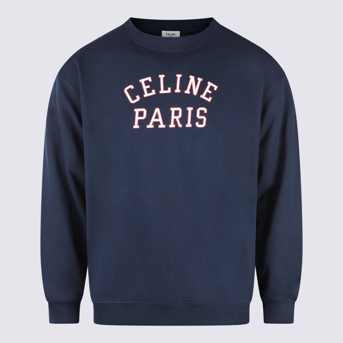 Céline Sweaters Navy / Red White _co