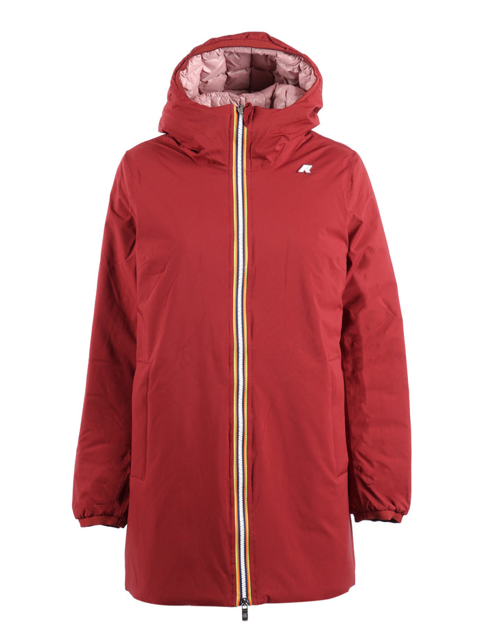 Sophie St Thermo Double Down Jacket Red Long Puffer