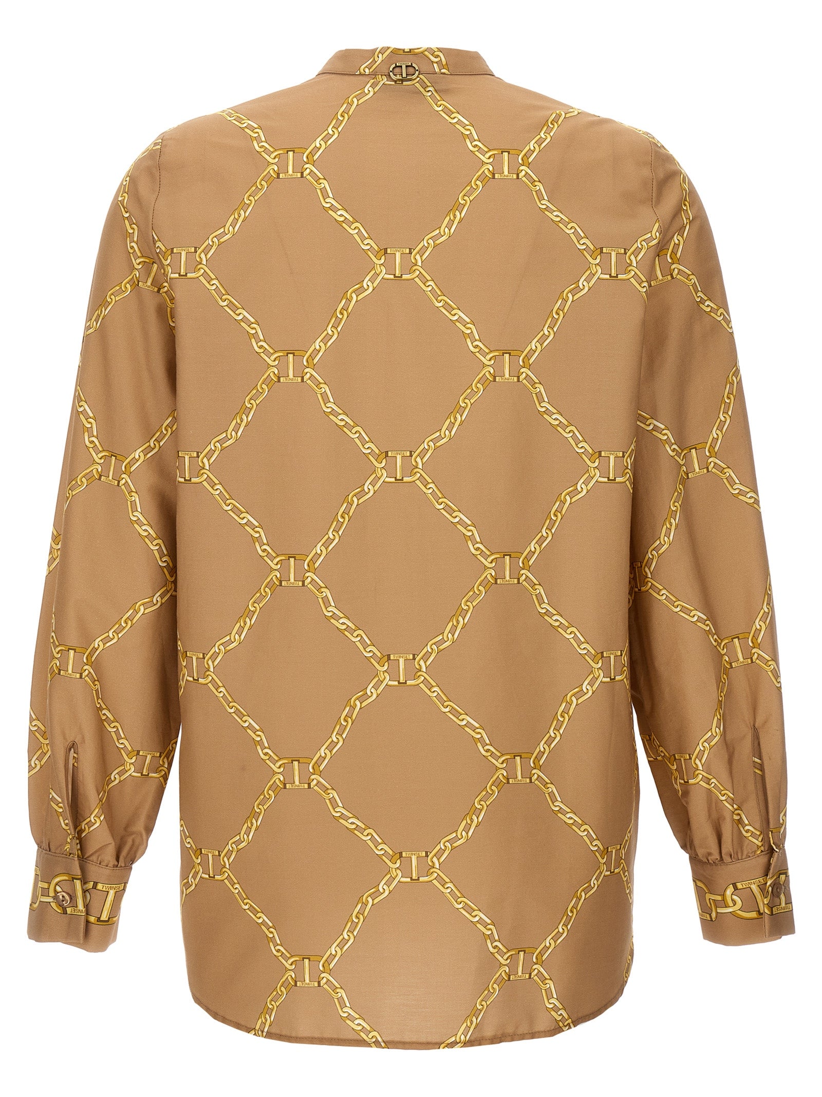 Print shirt Beige Cotton Shirt, Blouse