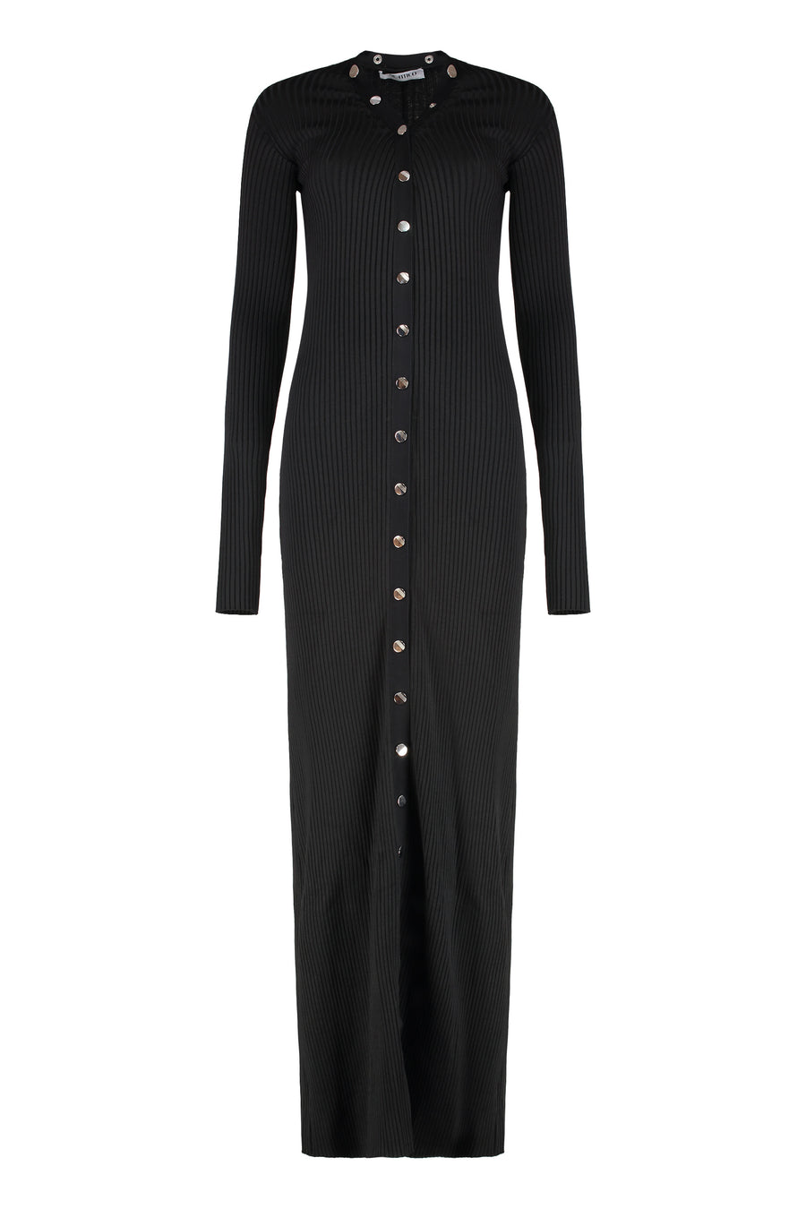 Long Knitted Cardigan Black Viscose Cardigans