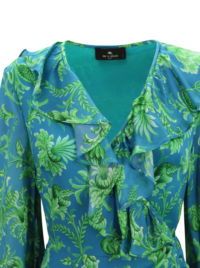 Etro Dresses Blue Silk