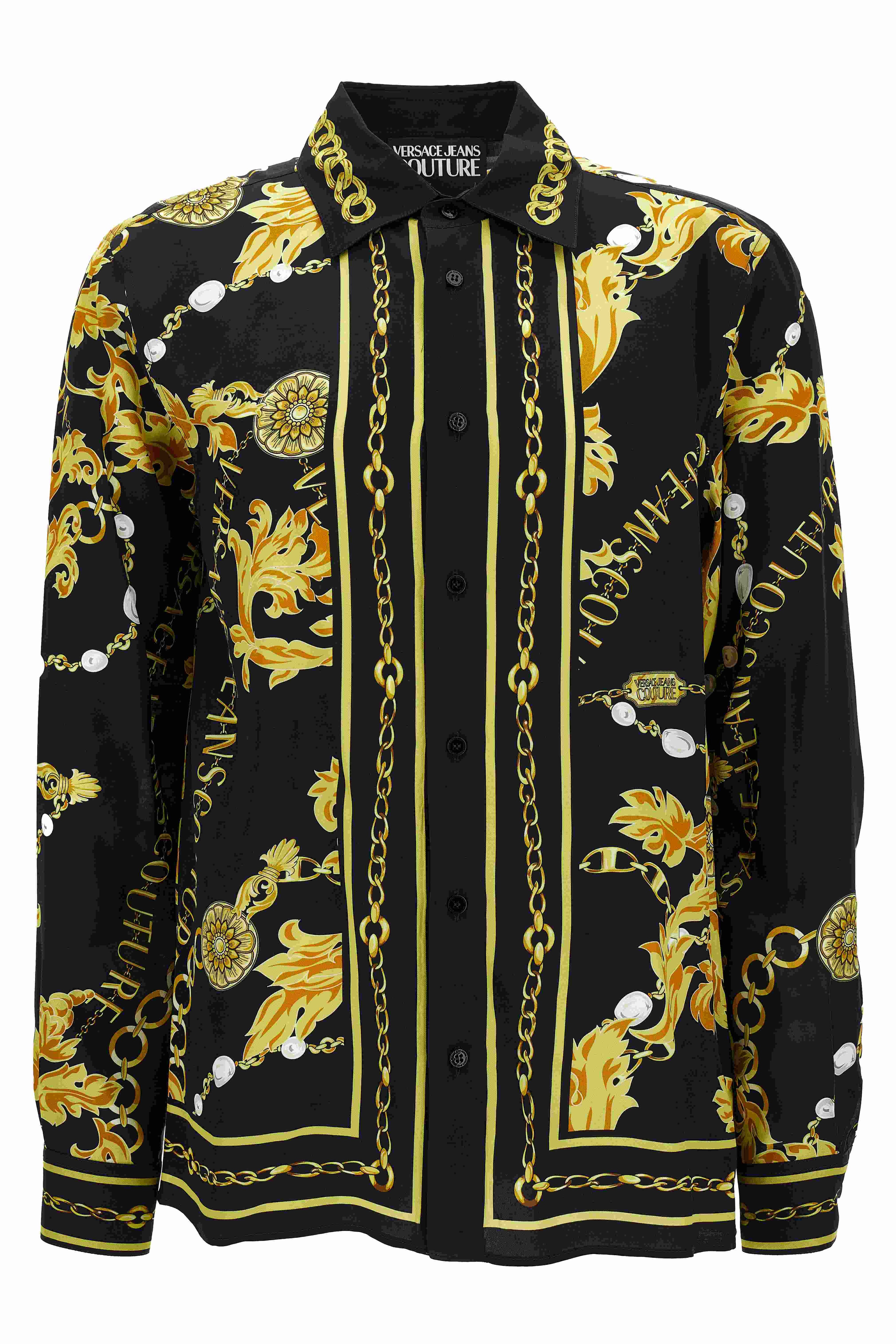 VERSACE JEANS COUTURE Shirts Black Cotton