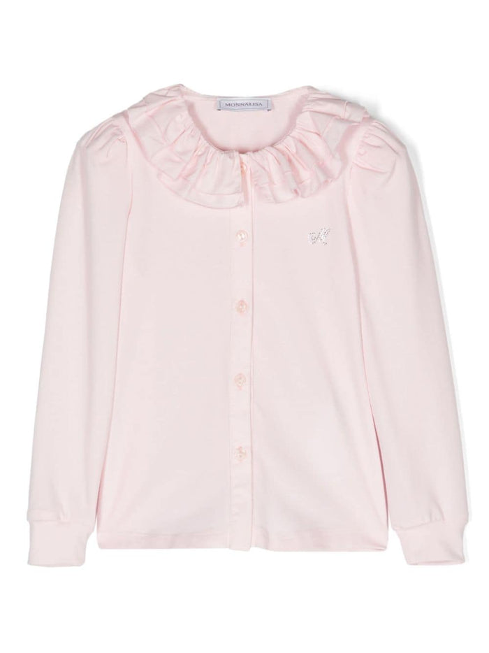 Monnalisa Shirts Pink Cotone
