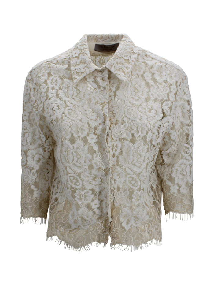 D. Exterior Shirts Ivory Polyester