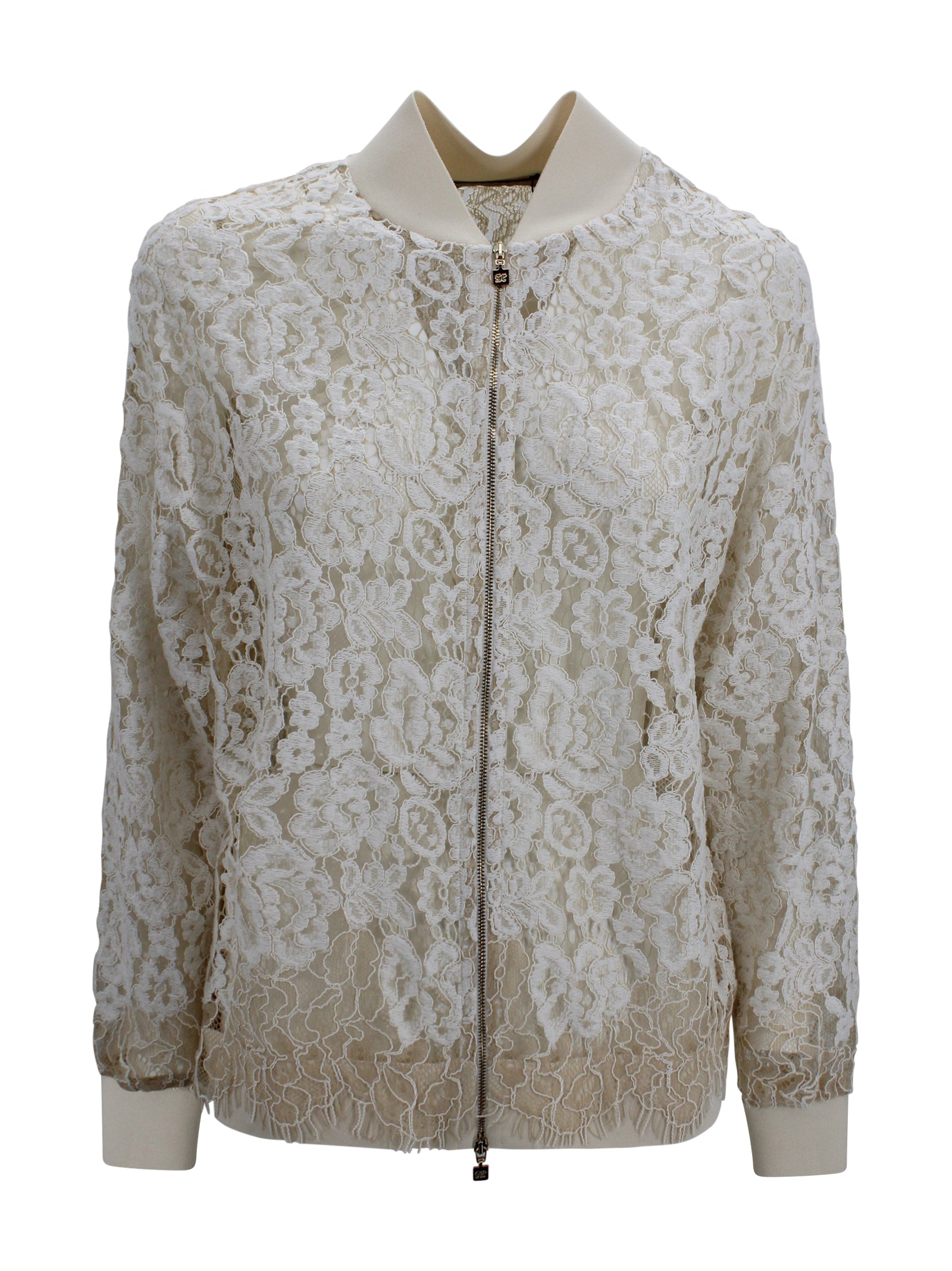 D. Exterior Coats Ivory Polyester
