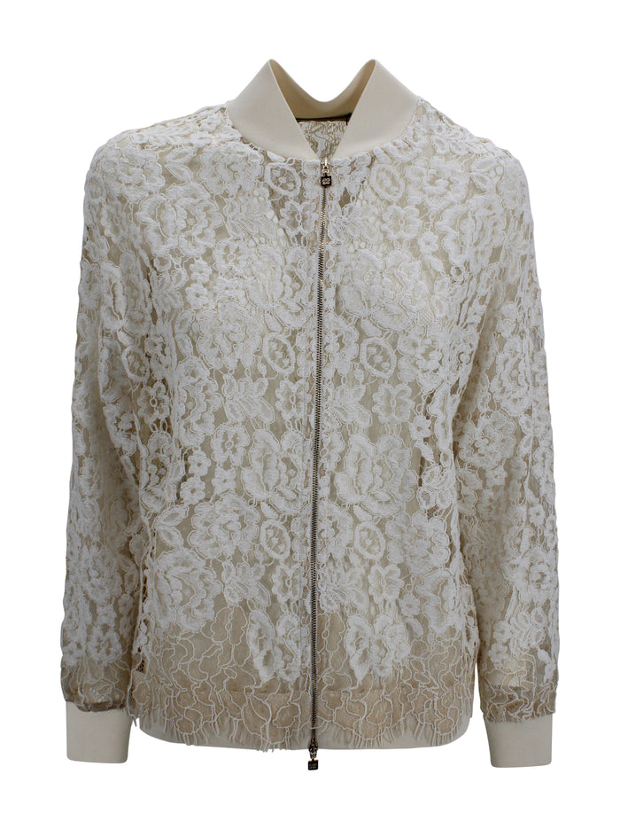 D. Exterior Coats Ivory Polyester