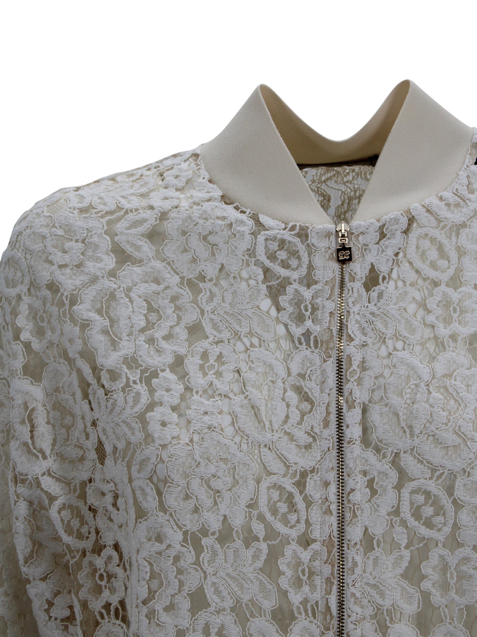 D. Exterior Coats Ivory Polyester