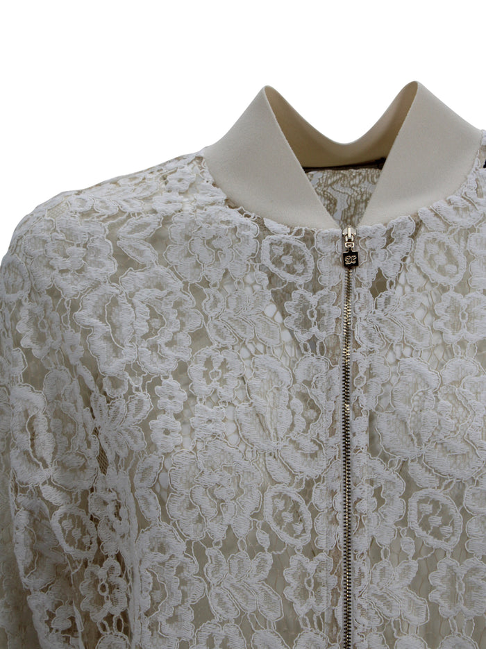 D. Exterior Coats Ivory Polyester
