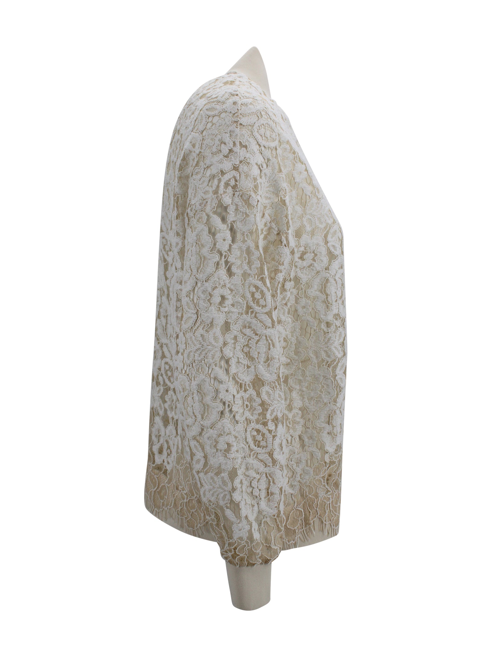 D. Exterior Coats Ivory Polyester