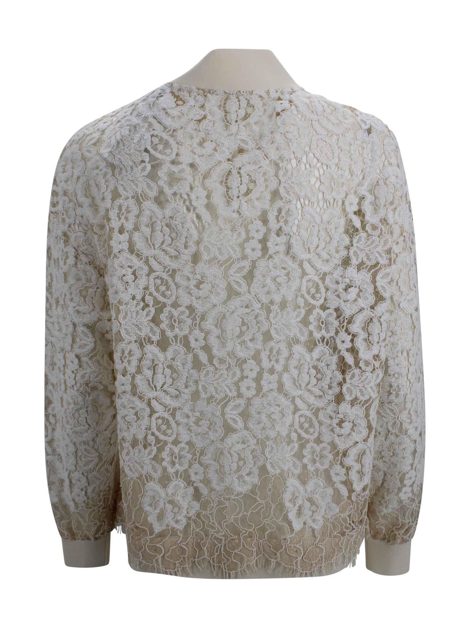 D. Exterior Coats Ivory Polyester