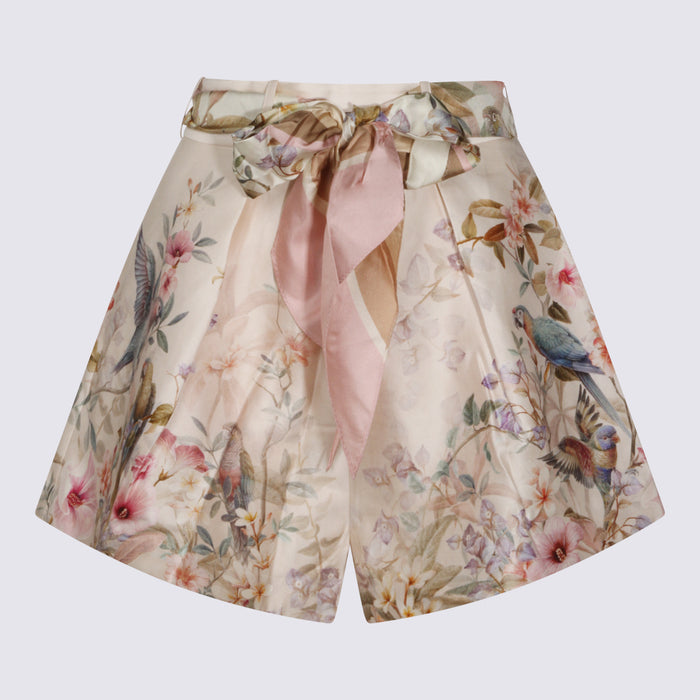 Zimmermann Shorts Cream Aviary _silk Co
