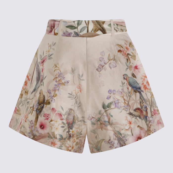 Zimmermann Shorts Cream Aviary _silk Co