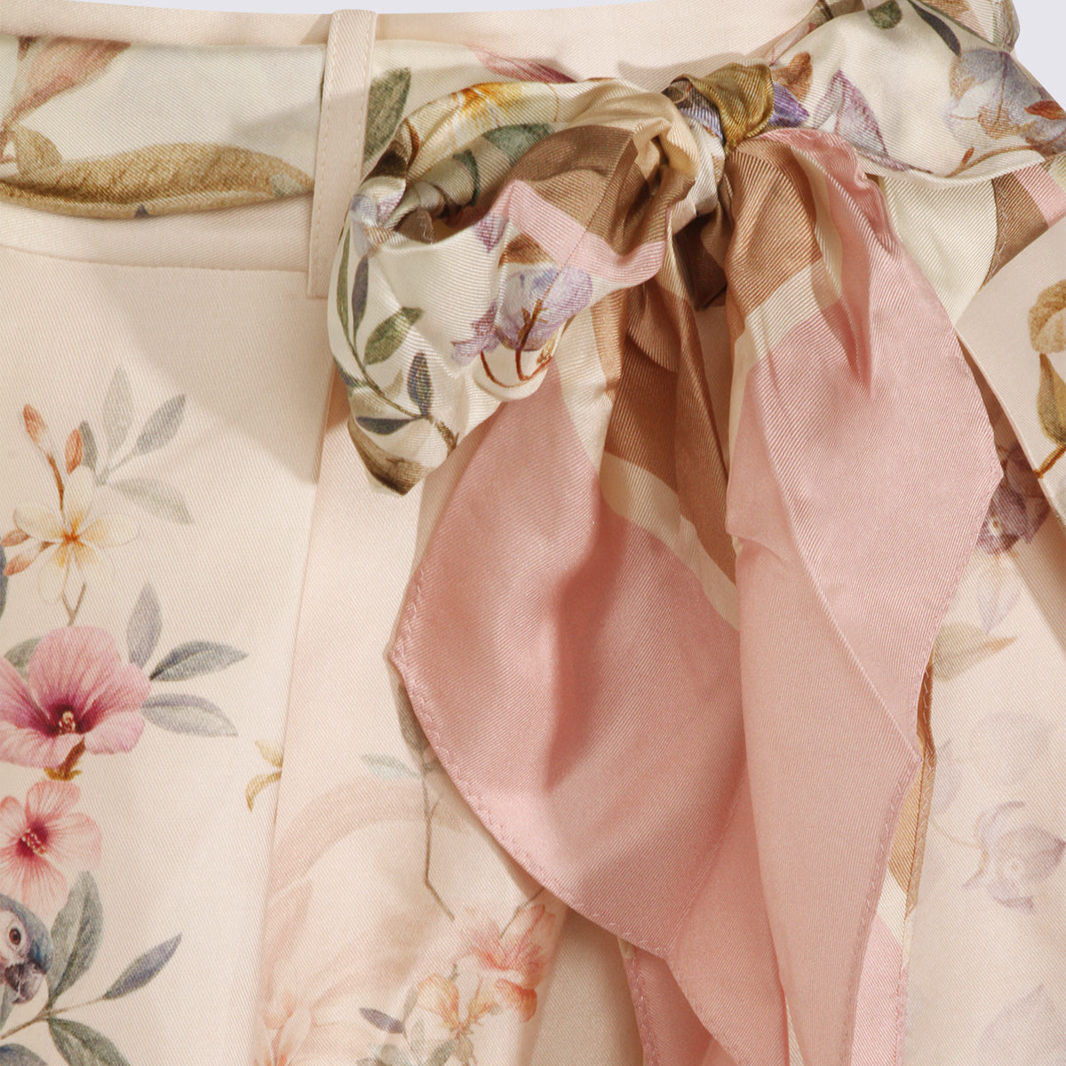 Zimmermann Shorts Cream Aviary _silk Co