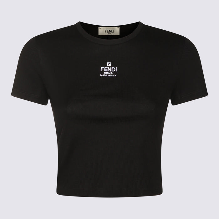 Fendi T-Shirts And Polos Black _co