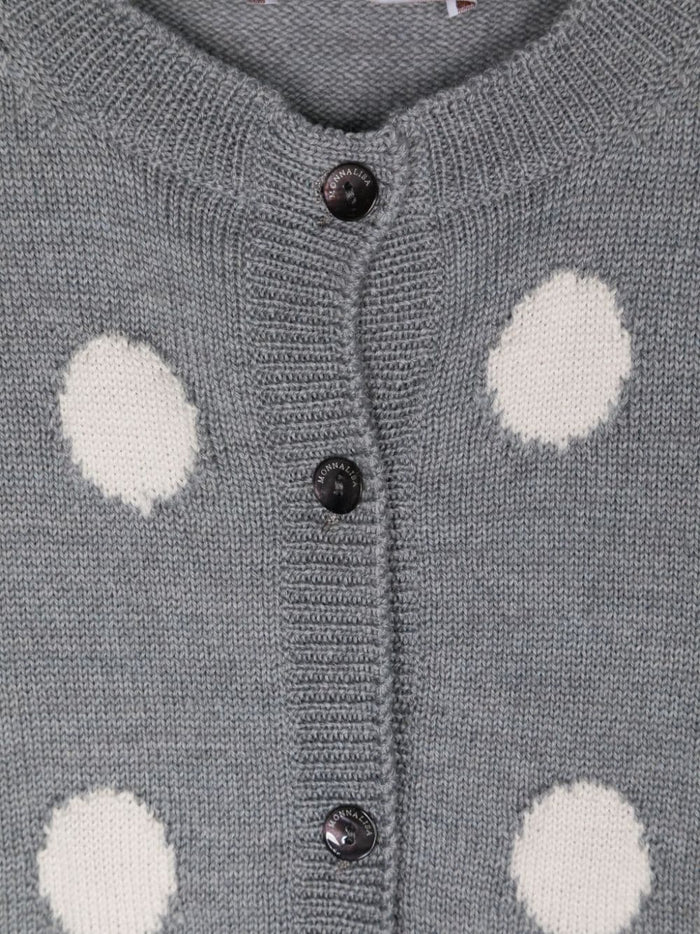 Monnalisa Sweaters Grigio/ecrù Lana
