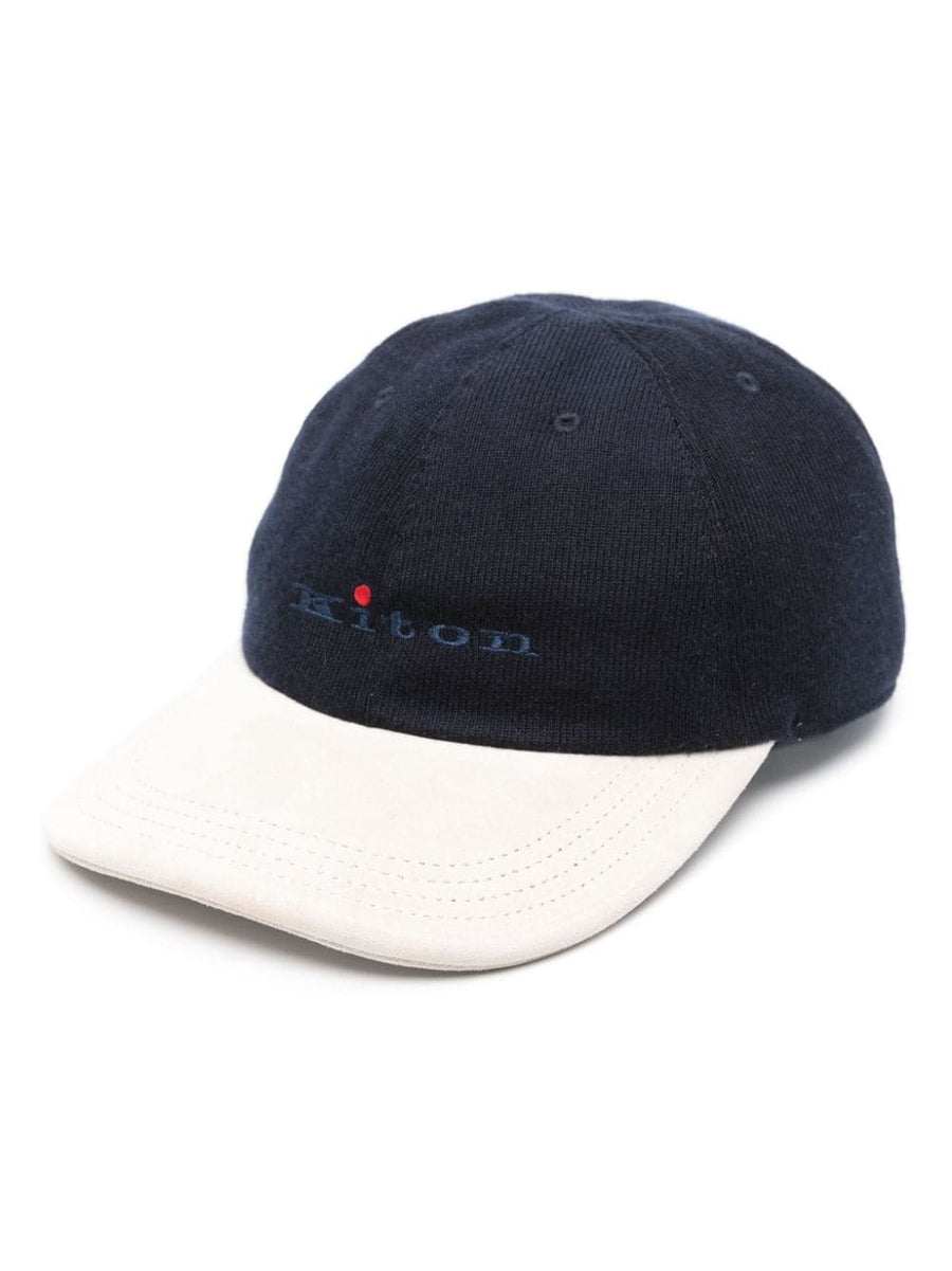 Kiton Cashmere 70% baseball cap in navy