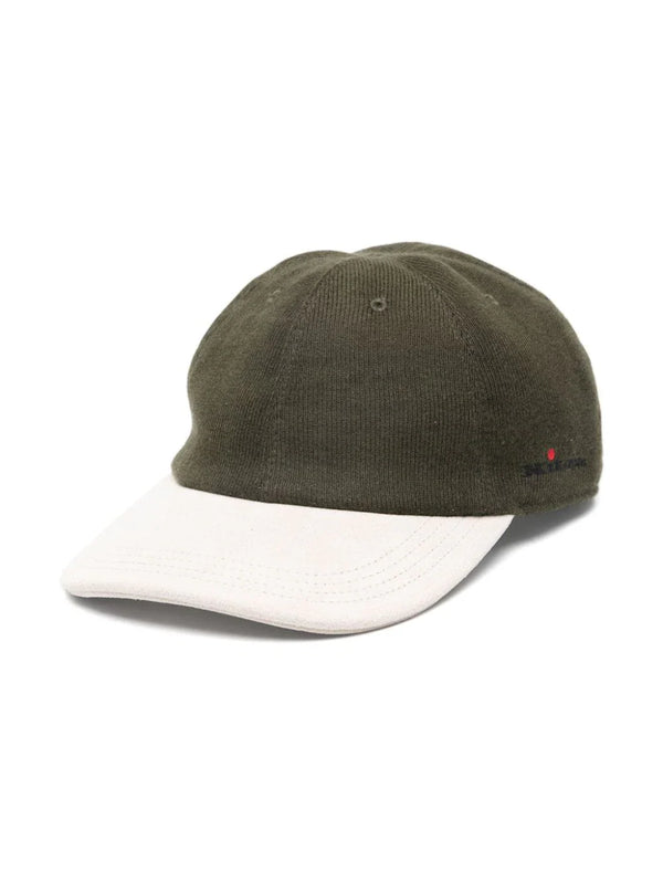 Kiton Cashmere 70% baseball cap in olive green