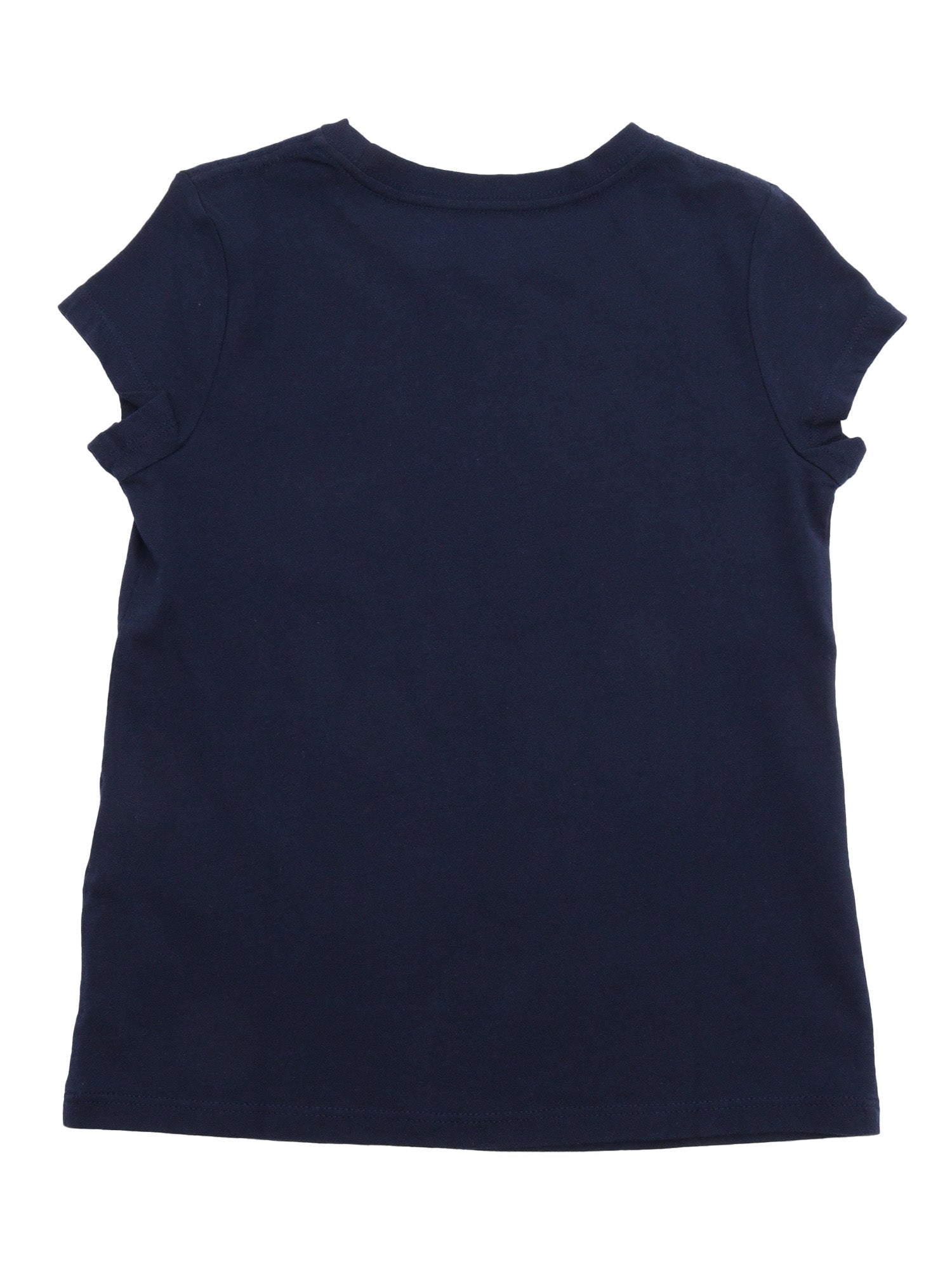 SS CN TEE-TOPS-KNIT Blue Cotton Short Sleeves T-shirt