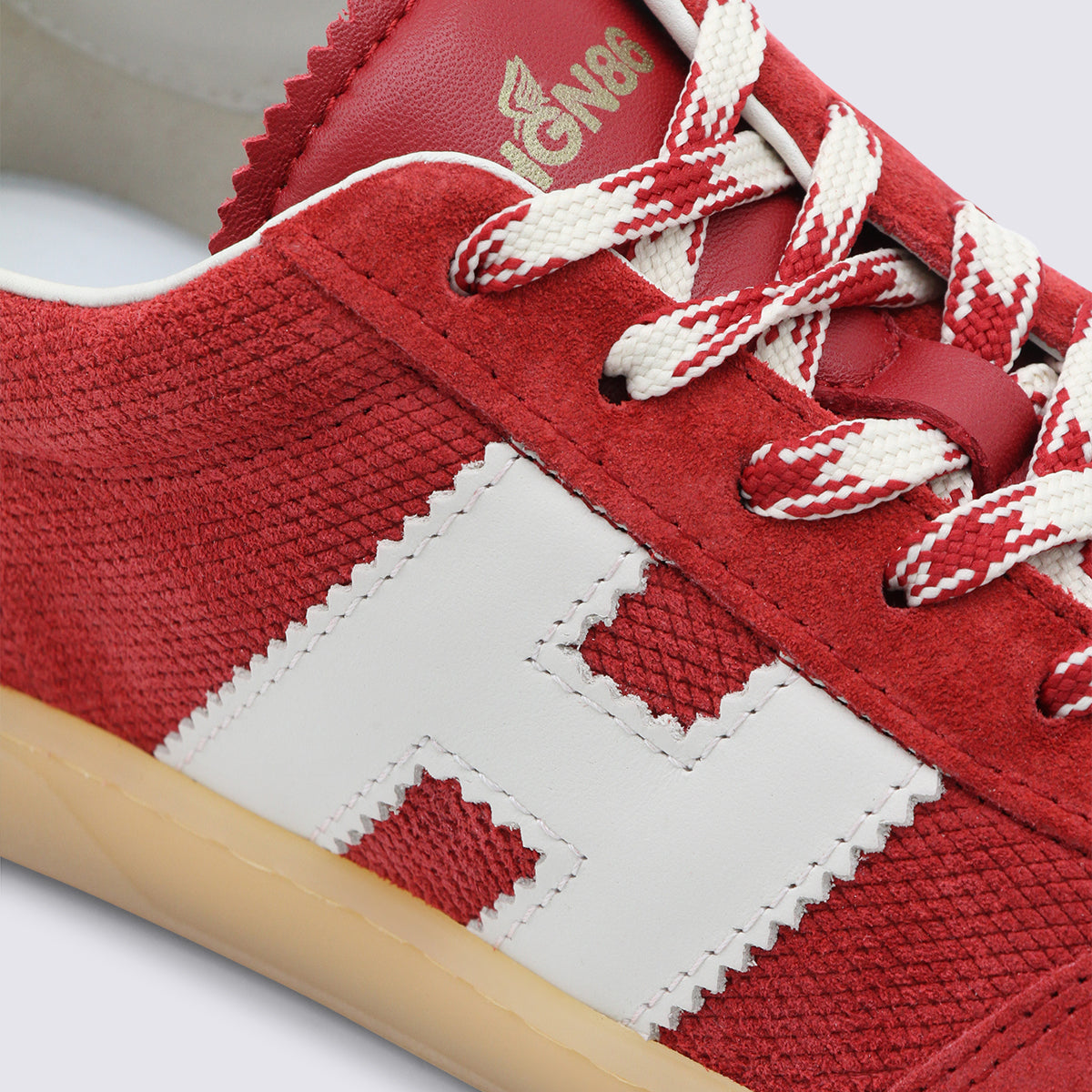 Hogan Sneakers Red _cover Tex/le ;sole Rubber