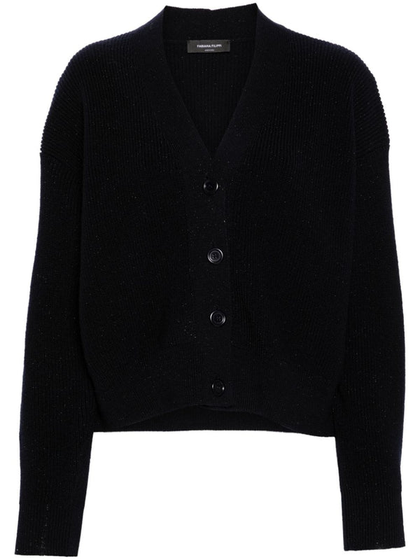 Fabiana Filippi Merino 77% cardigan in black