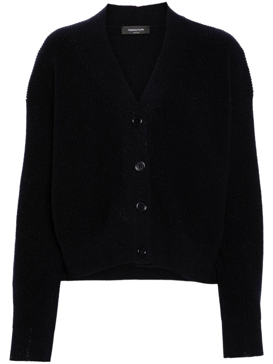 Fabiana Filippi Merino 77% cardigan in black