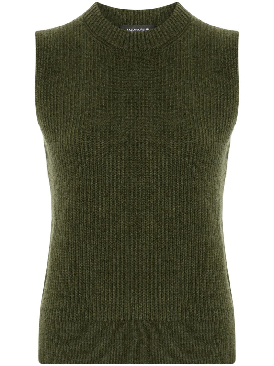 Fabiana Filippi Cashmere 100% tank top in green