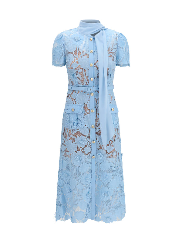 Self-Portrait 100% Polyester dress in blue