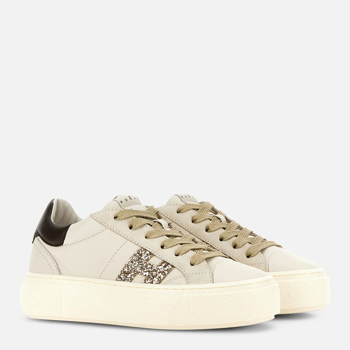 Hogan Sneakers Bianco/marrone Sole El Cover Co Le Pu Pl Vi