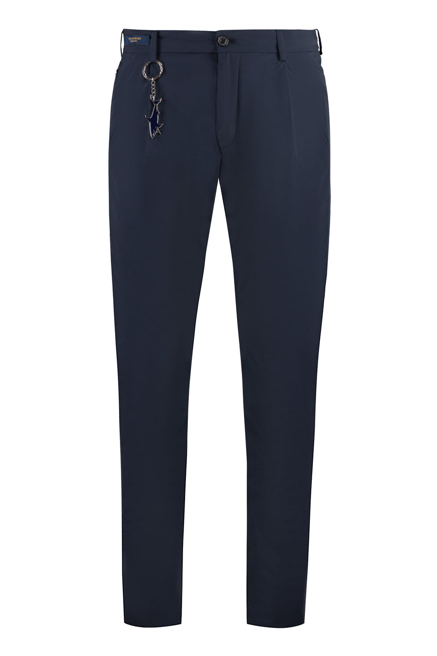 Technical Nylon Pants Blue Elastane Trousers
