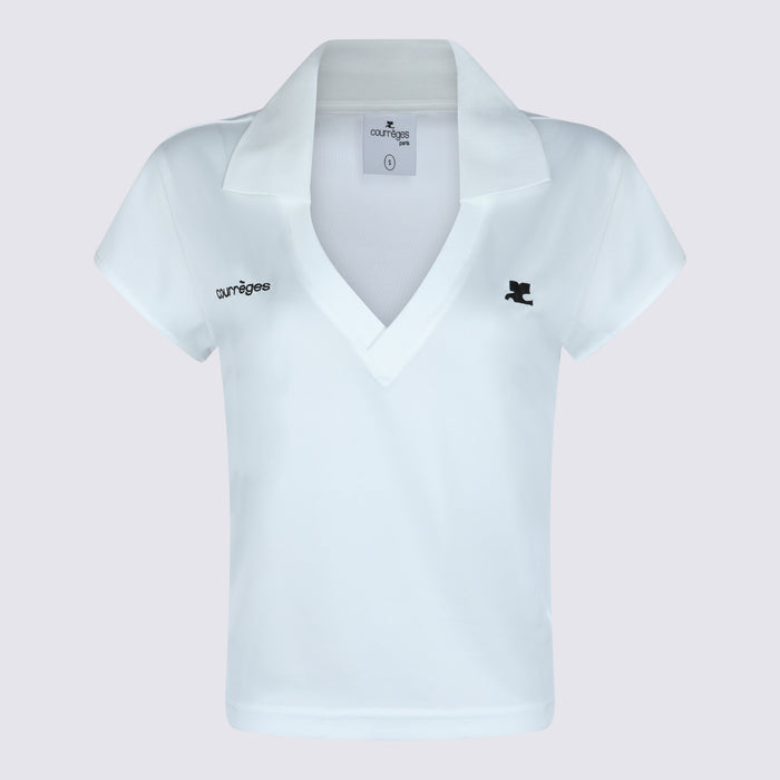 Courreges T-Shirts And Polos Heritage White/black _pl