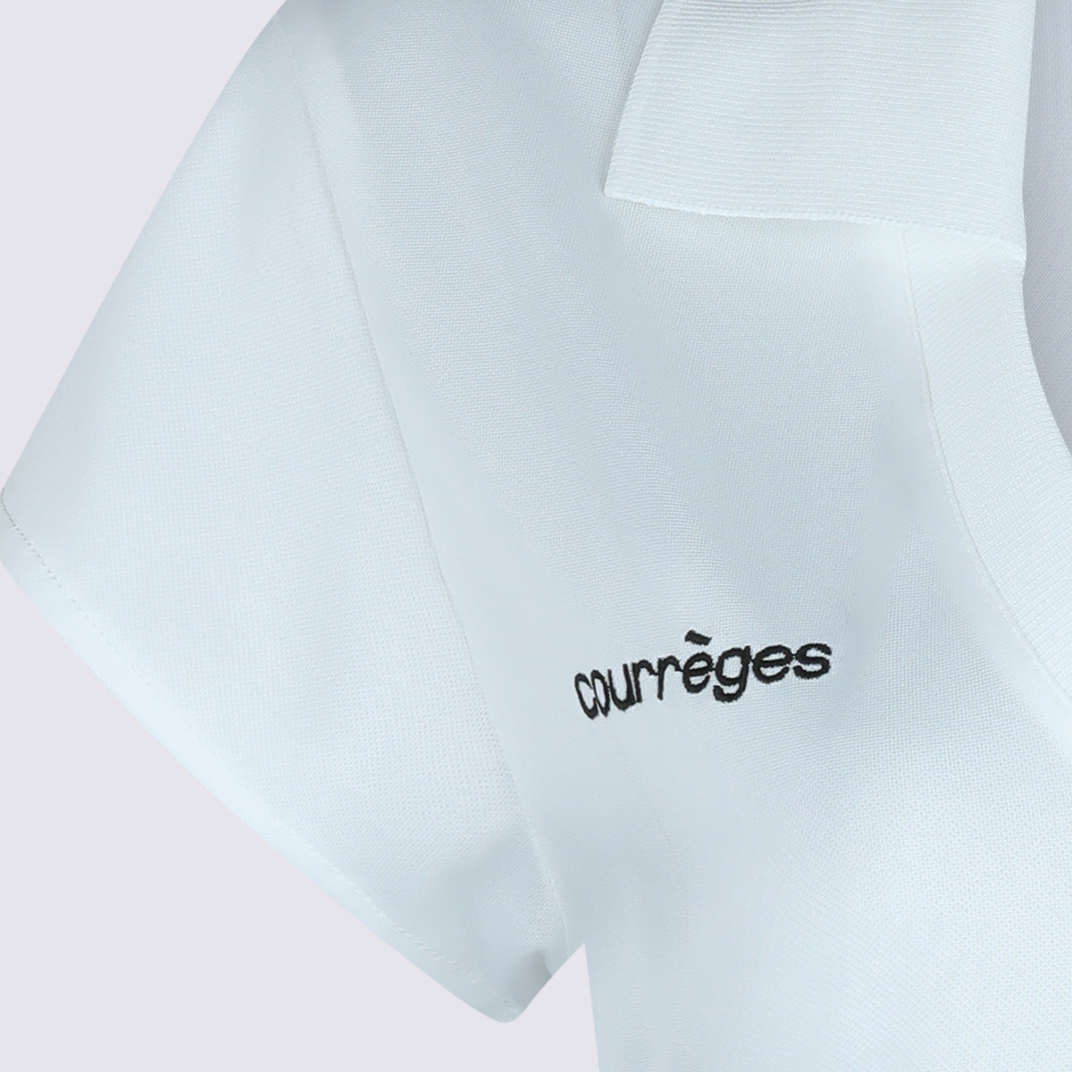 Courreges T-Shirts And Polos Heritage White/black _pl