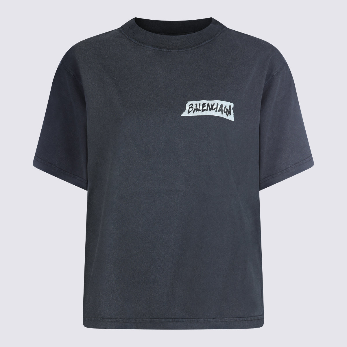 Balenciaga T-shirts and Polos Washed Black _co