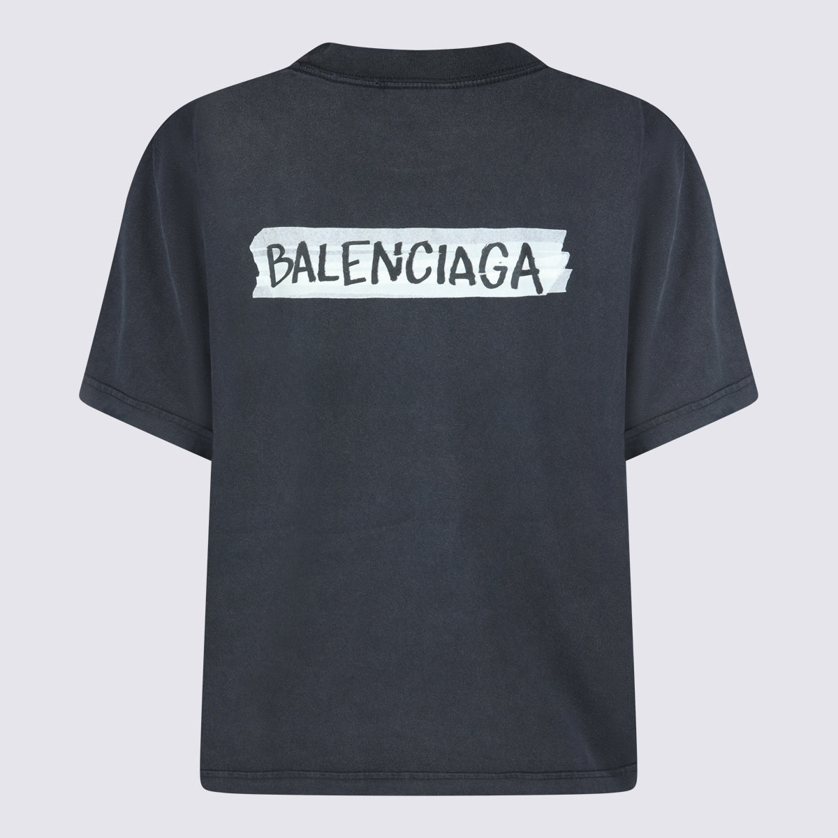 Balenciaga T-shirts and Polos Washed Black _co