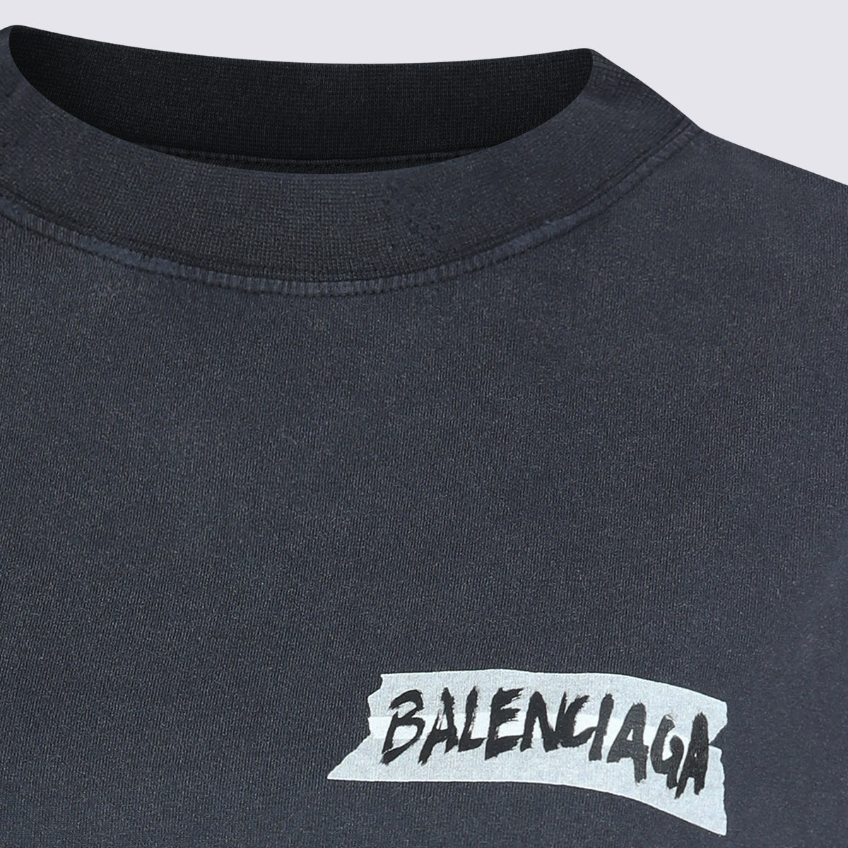 Balenciaga T-shirts and Polos Washed Black _co