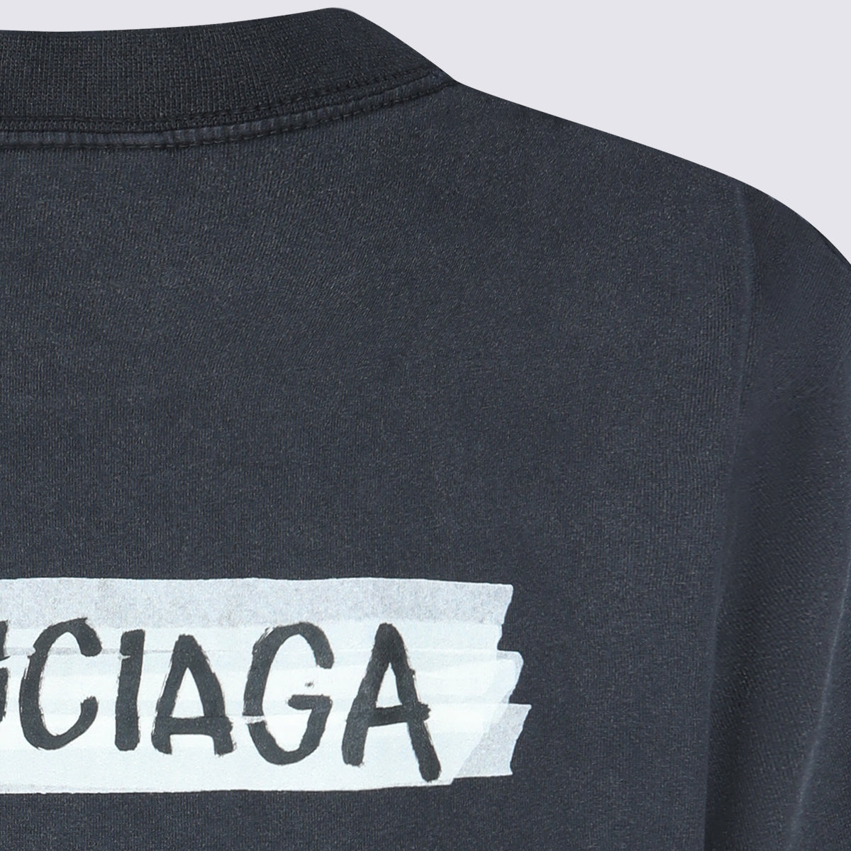 Balenciaga T-shirts and Polos Washed Black _co
