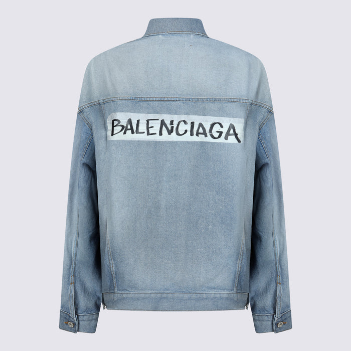Balenciaga Jackets Dirty Light Blue _co