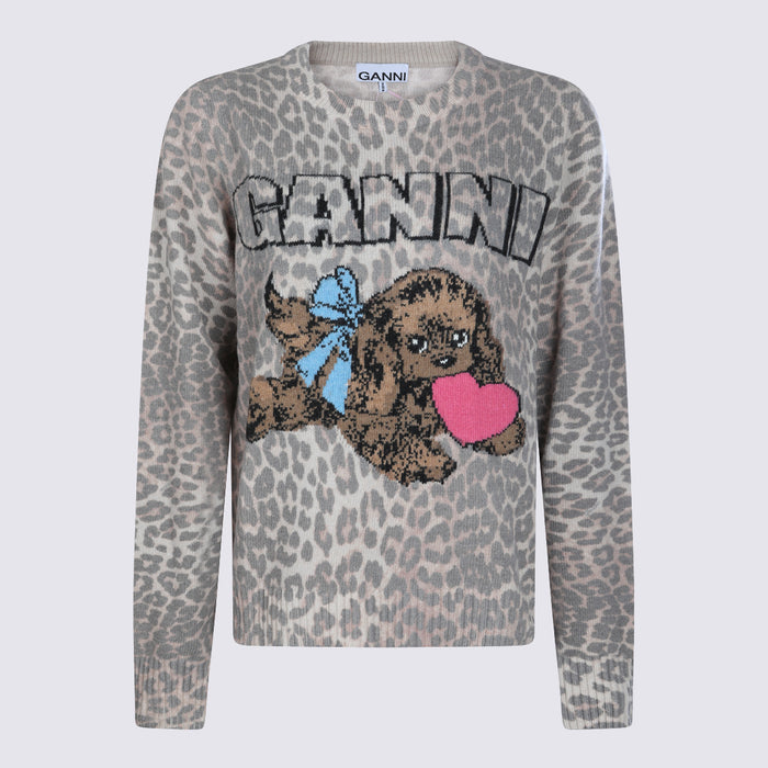 Ganni Sweaters Brown _wo Recycled Wo Pa