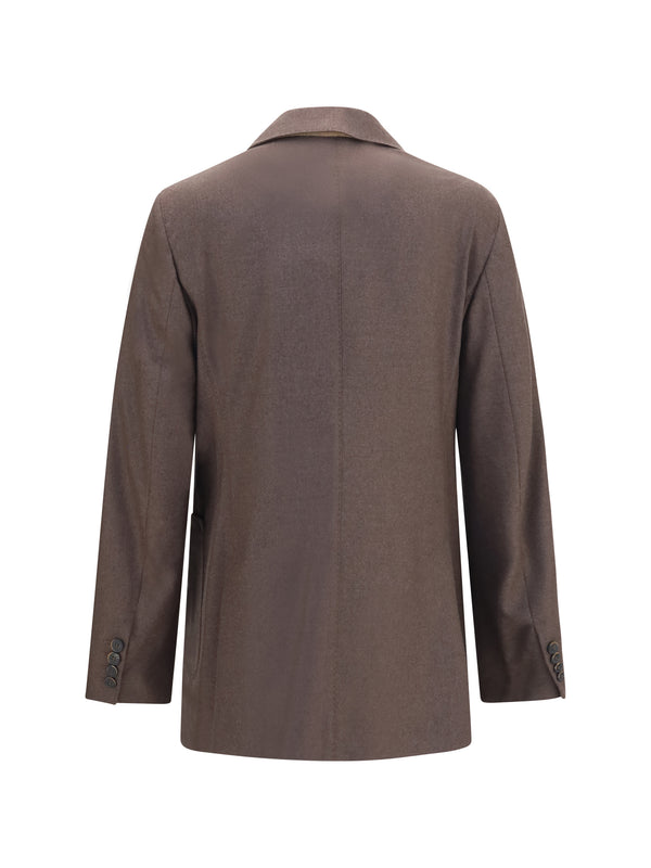 Blazer Cloruro Brown Cashmere Blend (capra Hircus) Jacket