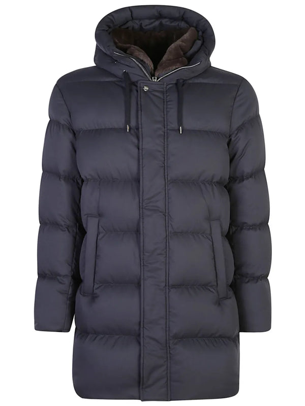 Herno Down-feather filling down jacket in navy