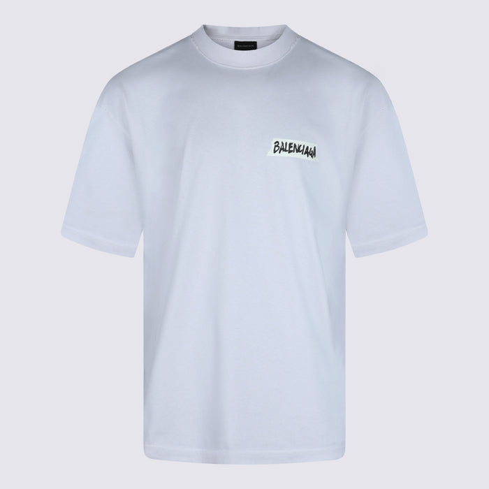 Balenciaga T-shirts and Polos White _co