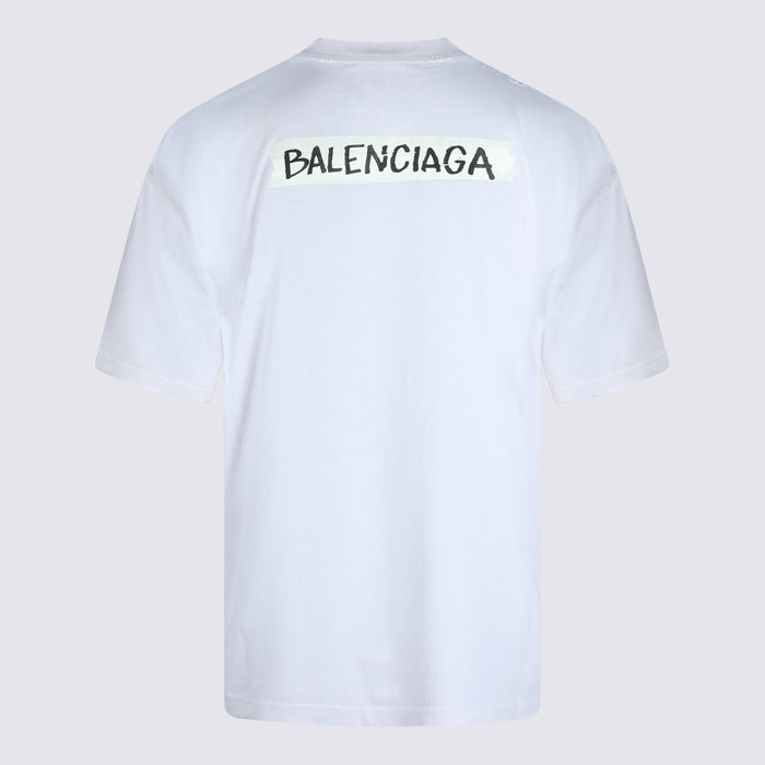 Balenciaga T-shirts and Polos White _co