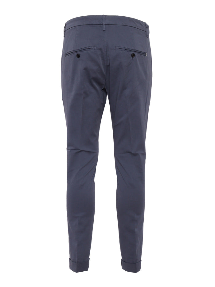 GAUBERT PANTS Blue Cotton Elastan