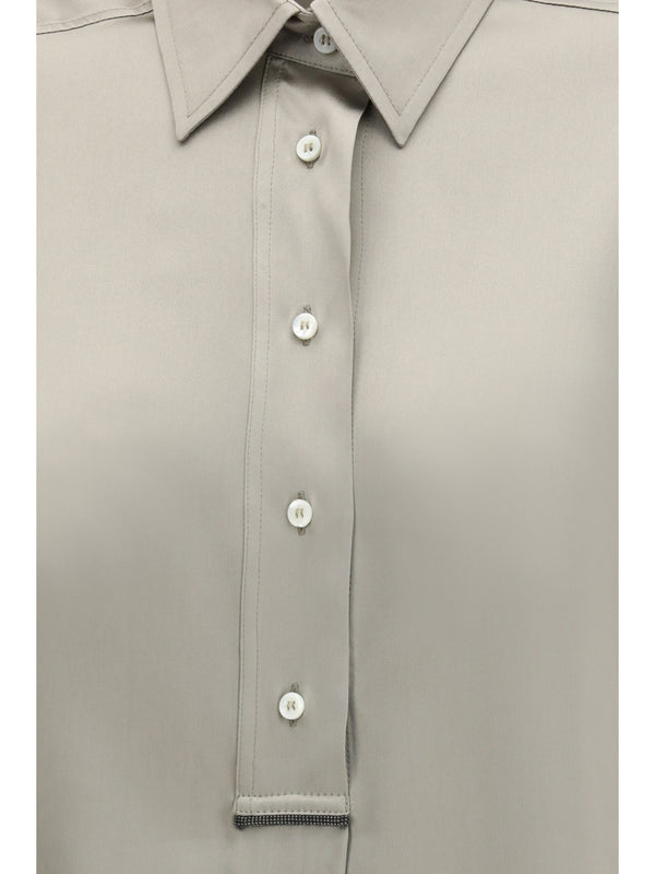 Silk Satin Shirt, Rosemary