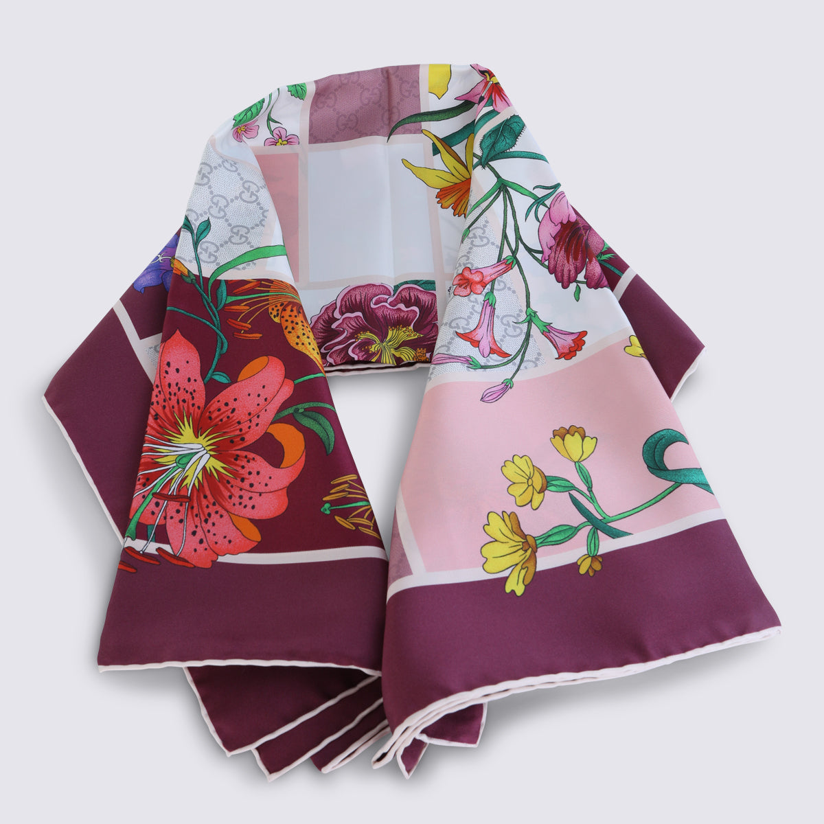 Gucci Scarfs Mauve Pink _silk