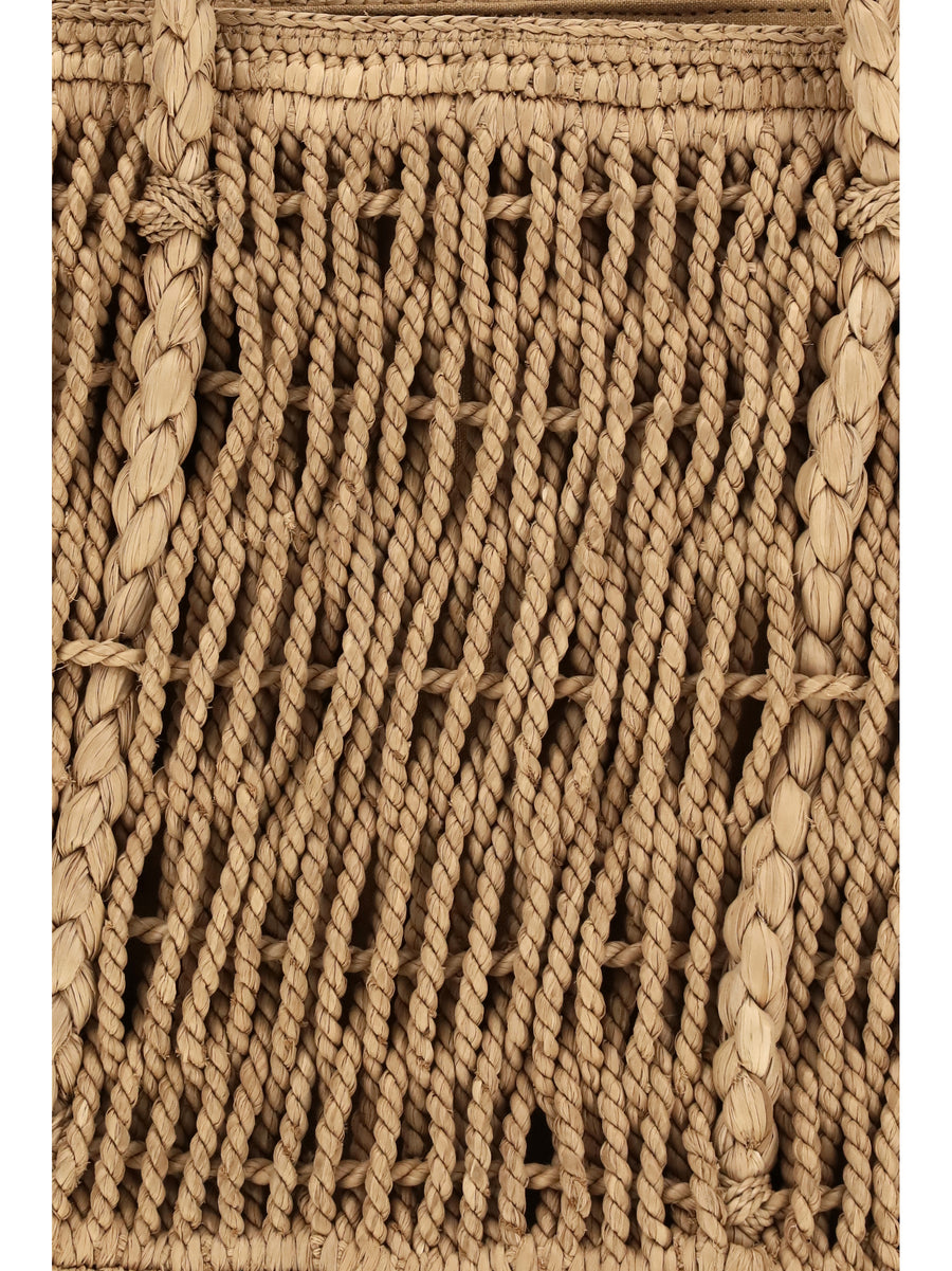 Tote Bag Georgica Raffia Beige Shoulder