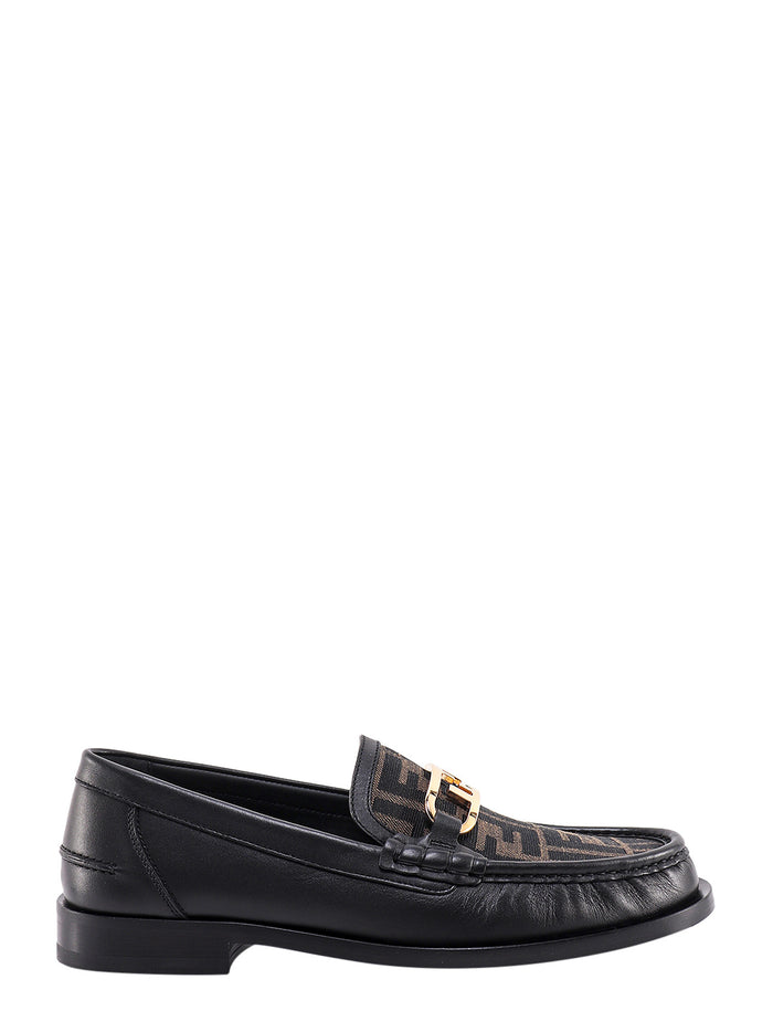 Fendi Flat Shoes Brown Pelle/canvas